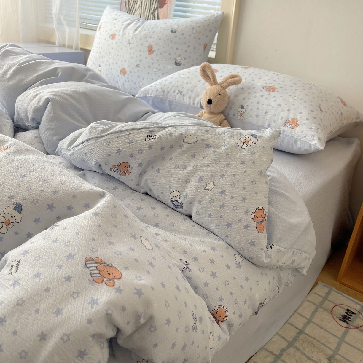 91家纺网 家纺一手货源 找家纺 （总）繁花家居 2026新款木棉双层纱四件套