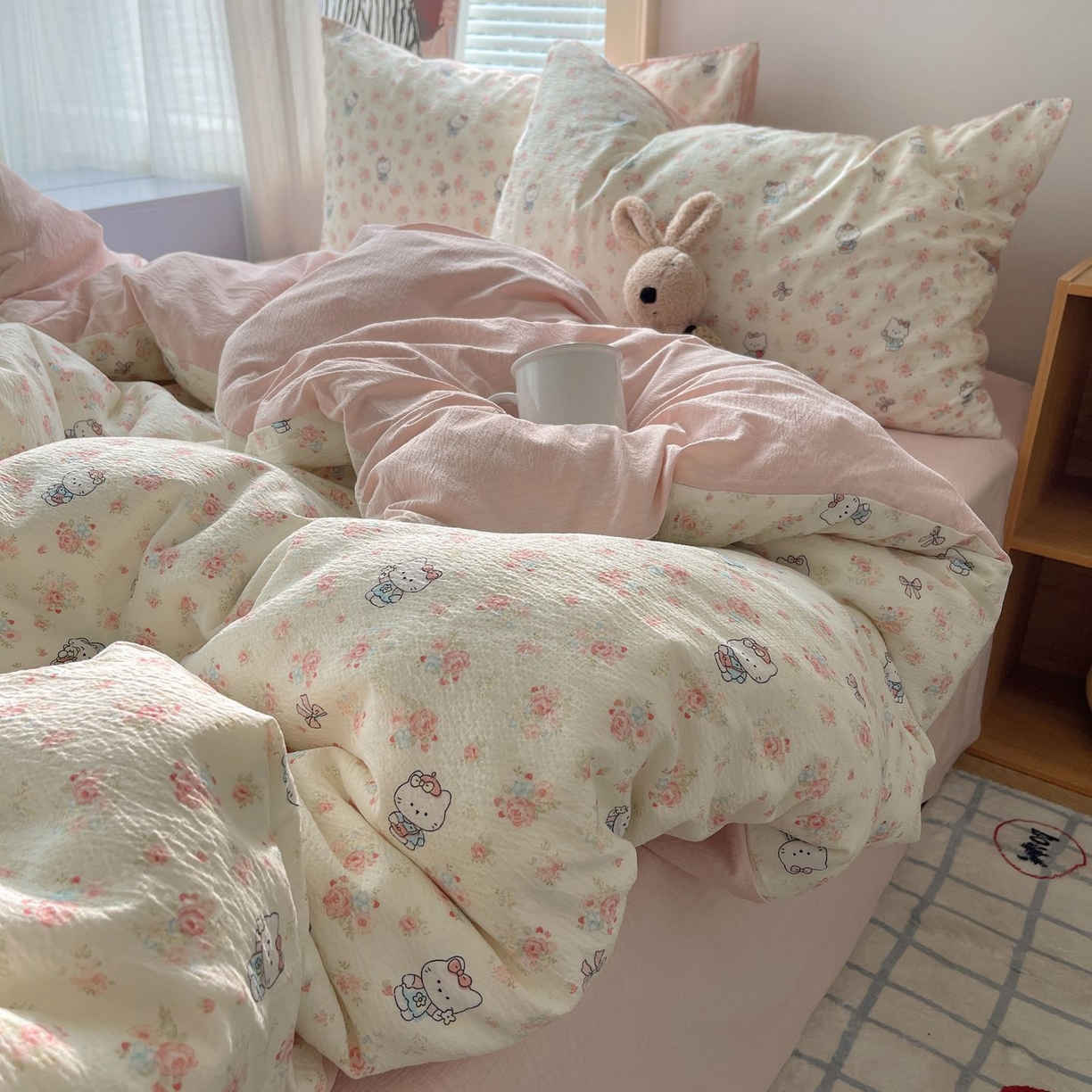 91家纺网 家纺一手货源 找家纺 （总）繁花家居 2026新款木棉双层纱四件套