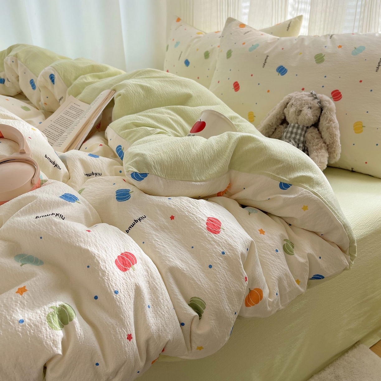 91家纺网 家纺一手货源 找家纺 （总）繁花家居 2026新款木棉双层纱四件套