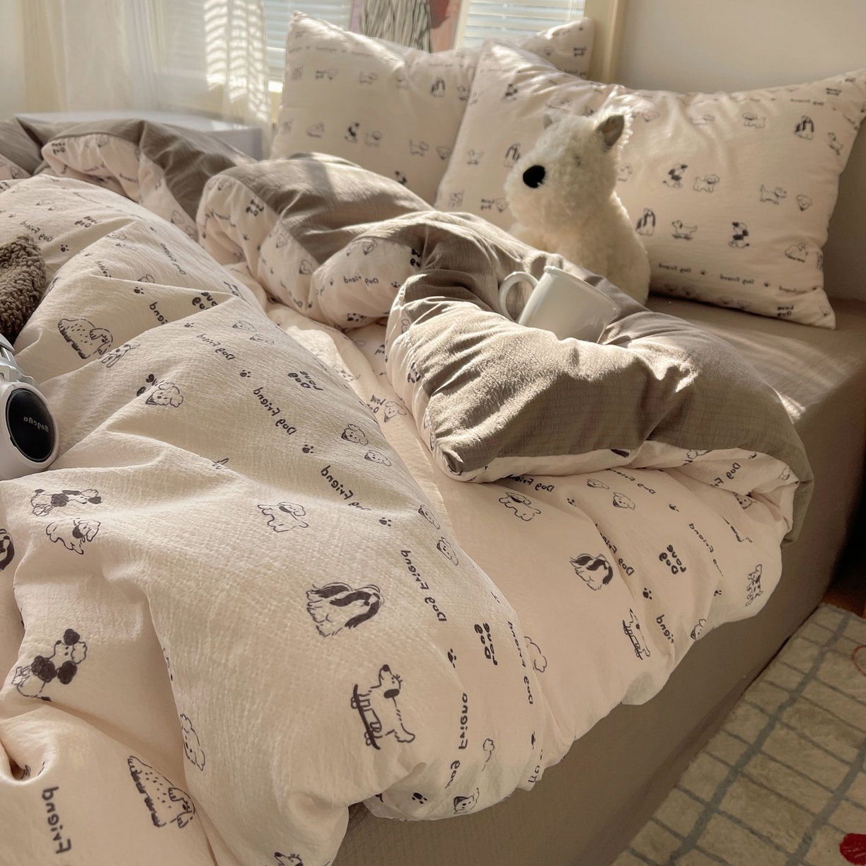 91家纺网 家纺一手货源 找家纺 （总）繁花家居 2026新款木棉双层纱四件套