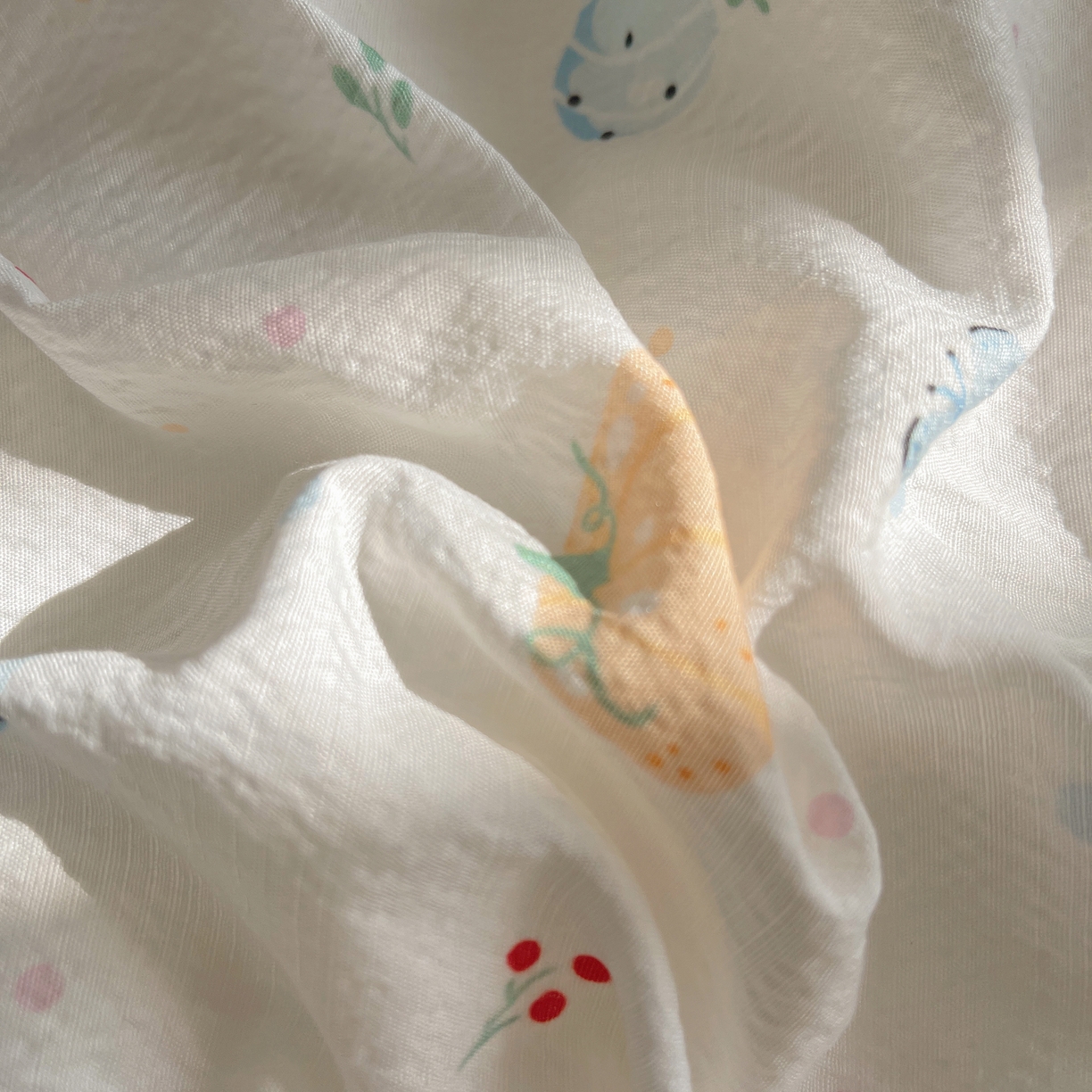 91家纺网 家纺一手货源 找家纺 繁花家居 2026新款木棉双层纱四件套 南瓜絮语