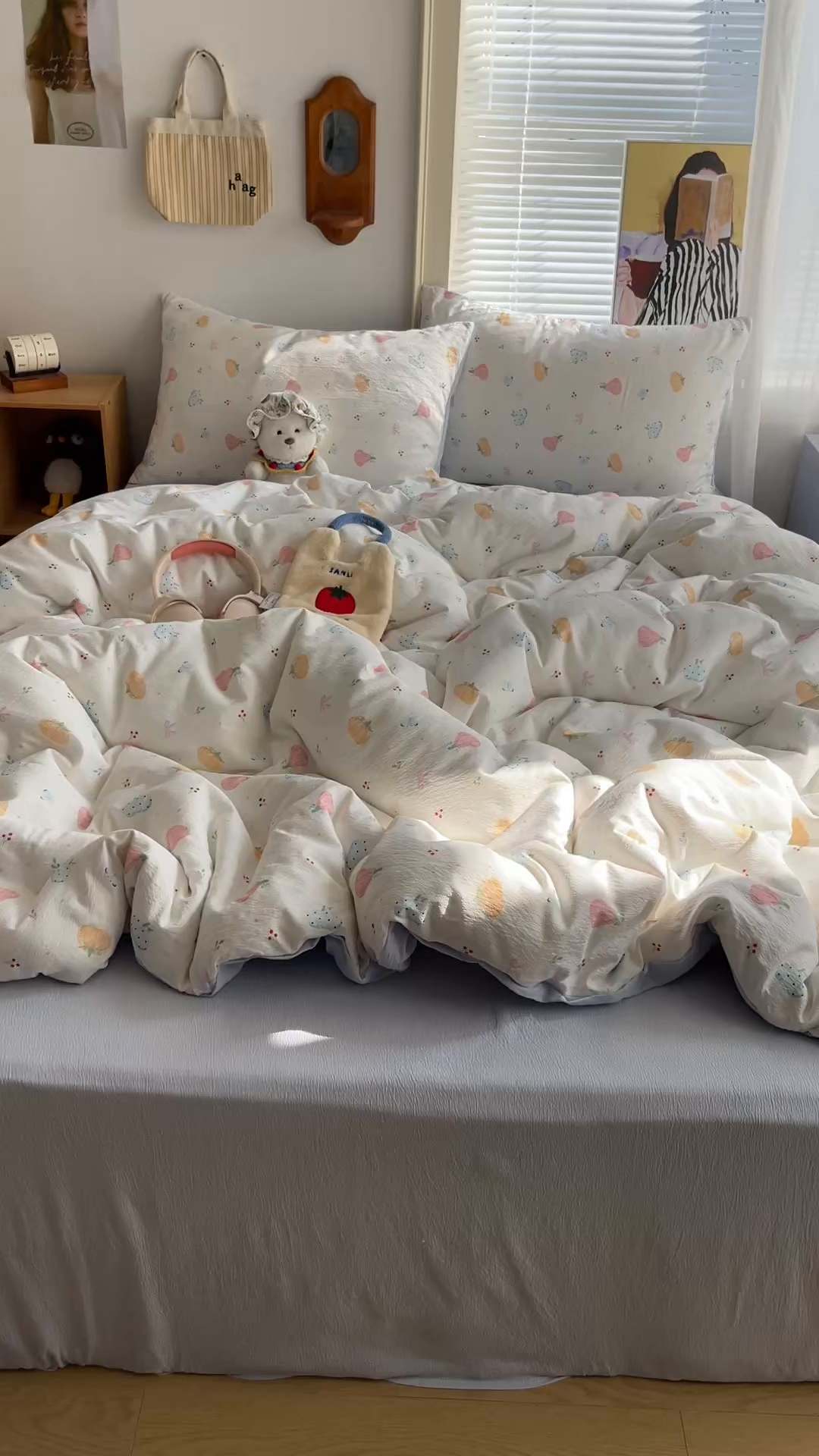 91家纺网 家纺一手货源 找家纺 繁花家居 2026新款木棉双层纱四件套 南瓜絮语