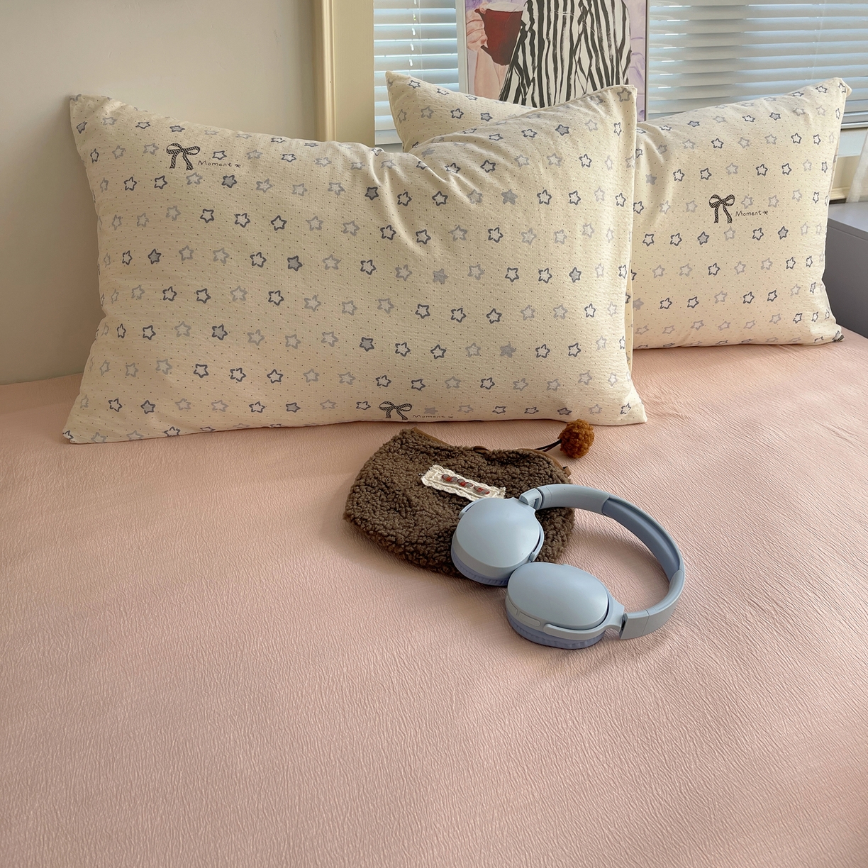 91家纺网 家纺一手货源 找家纺 繁花家居 2026新款木棉双层纱四件套 揉光星结