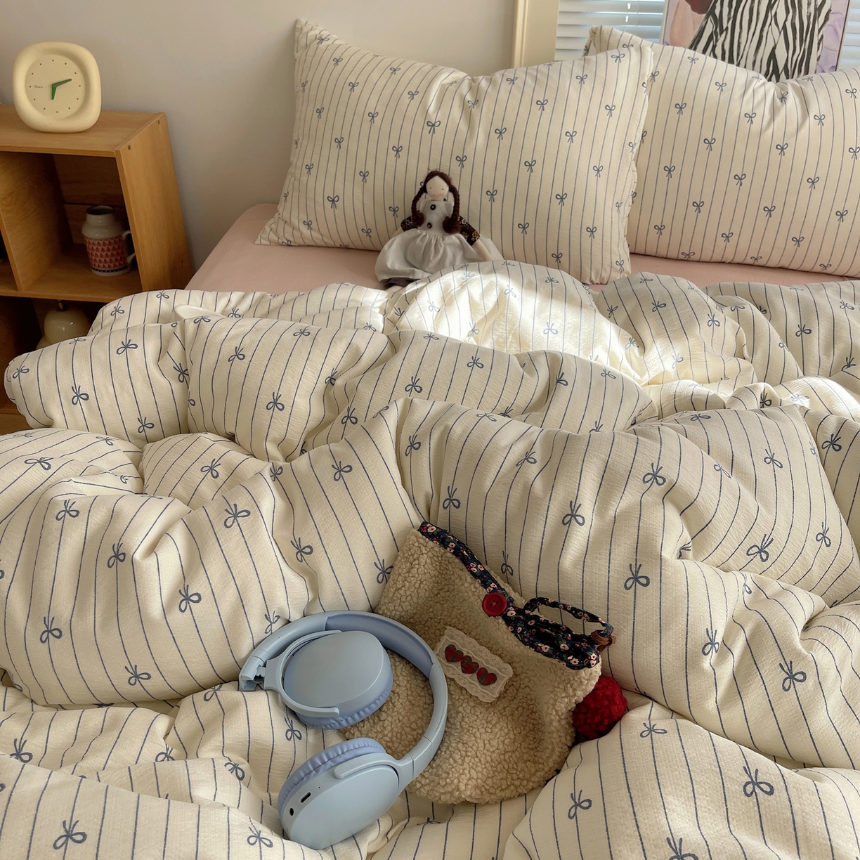 91家纺网 家纺一手货源 找家纺 繁花家居 2026新款木棉双层纱四件套 竖琴结语