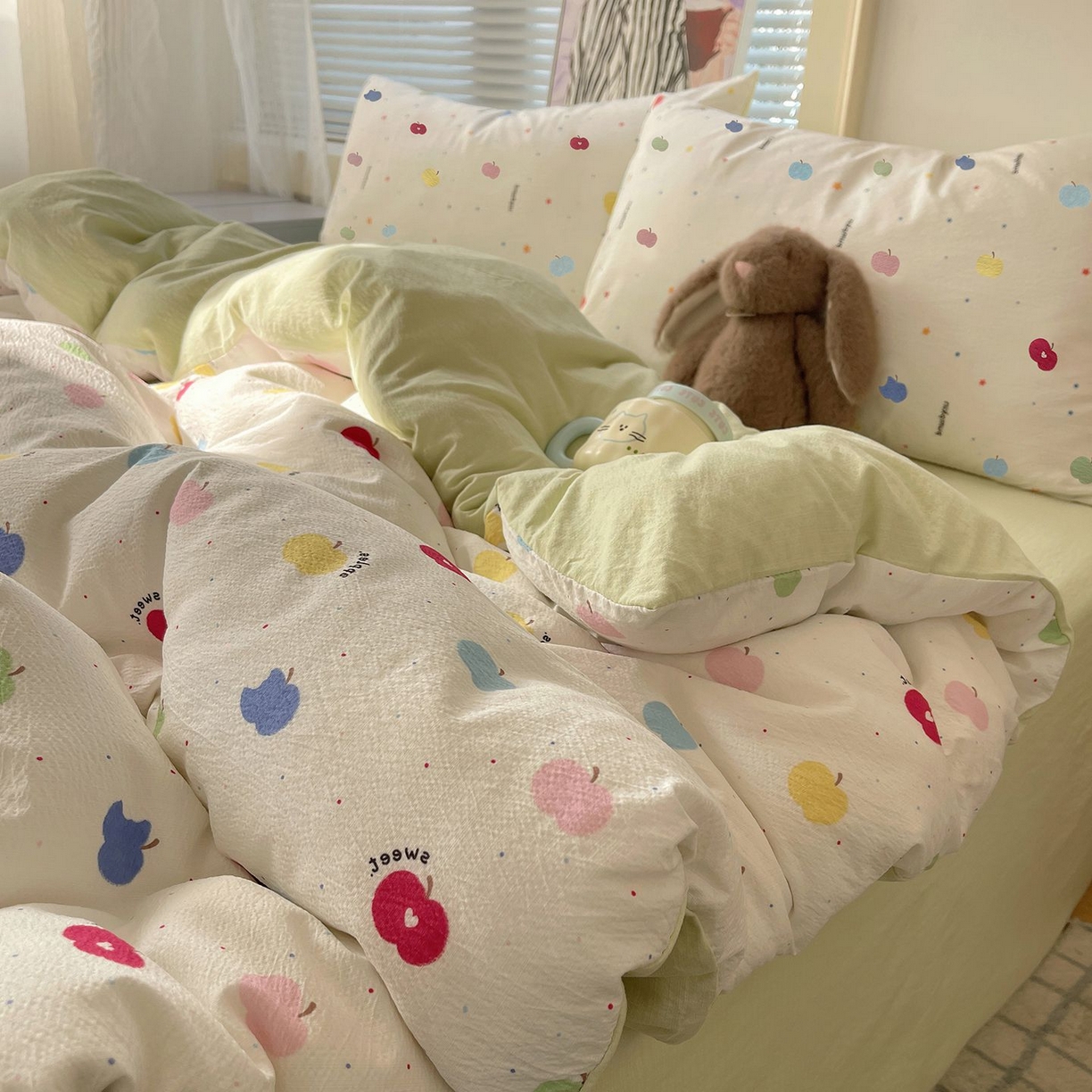 繁花家居 2026新款木棉双层纱四件套 甜果眠语