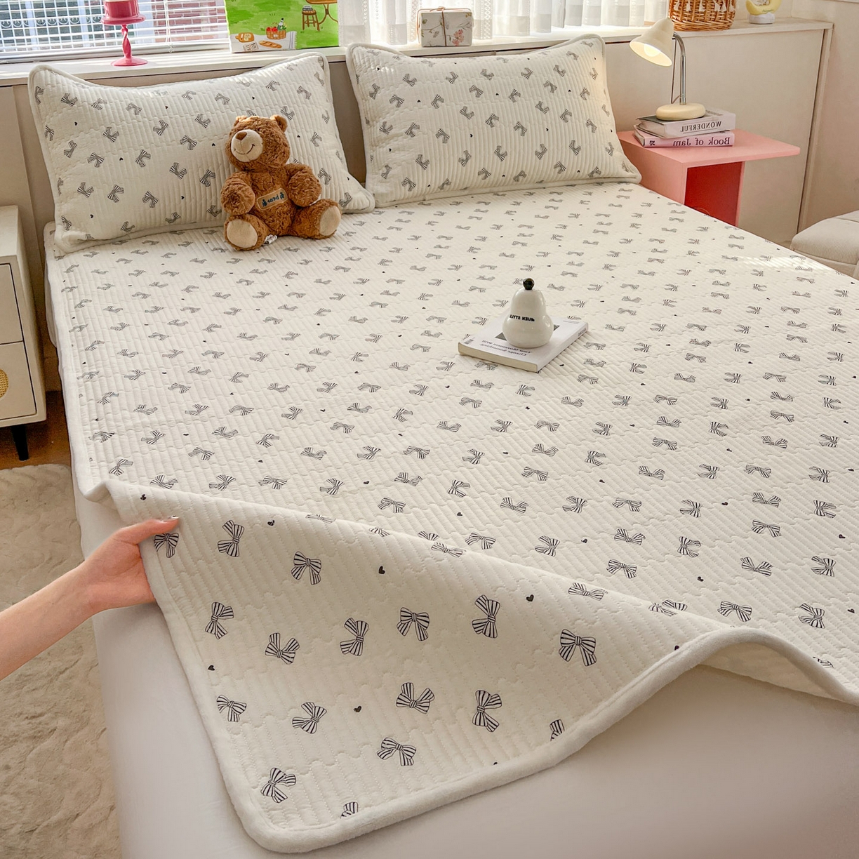 91家纺网 家纺一手货源 找家纺 （总）恒尚居 2026新款纯棉牛奶绒双拼床垫双面两用床褥垫夹棉床盖床褥垫-冬款四季通用-系列一