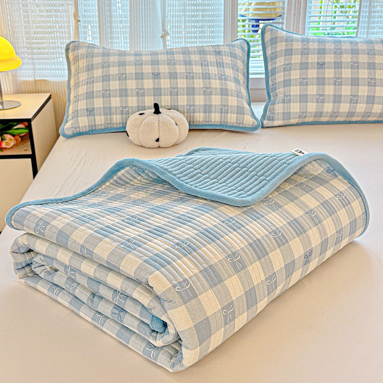 91家纺网 家纺一手货源 找家纺 （总）恒尚居 2026新款纯棉牛奶绒双拼床垫双面两用床褥垫夹棉床盖床褥垫-冬款四季通用-系列一