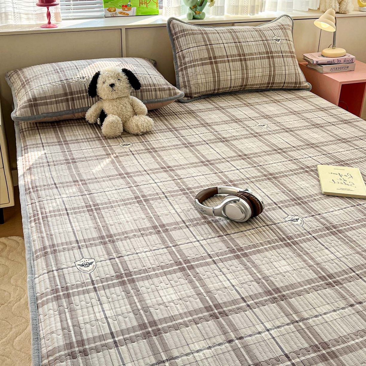 91家纺网 家纺一手货源 找家纺 恒尚居 2026新款纯棉牛奶绒双拼床垫双面两用床褥垫夹棉床盖床褥垫-冬款四季通用-系列一 宝莉格【A纯棉-B牛奶绒】