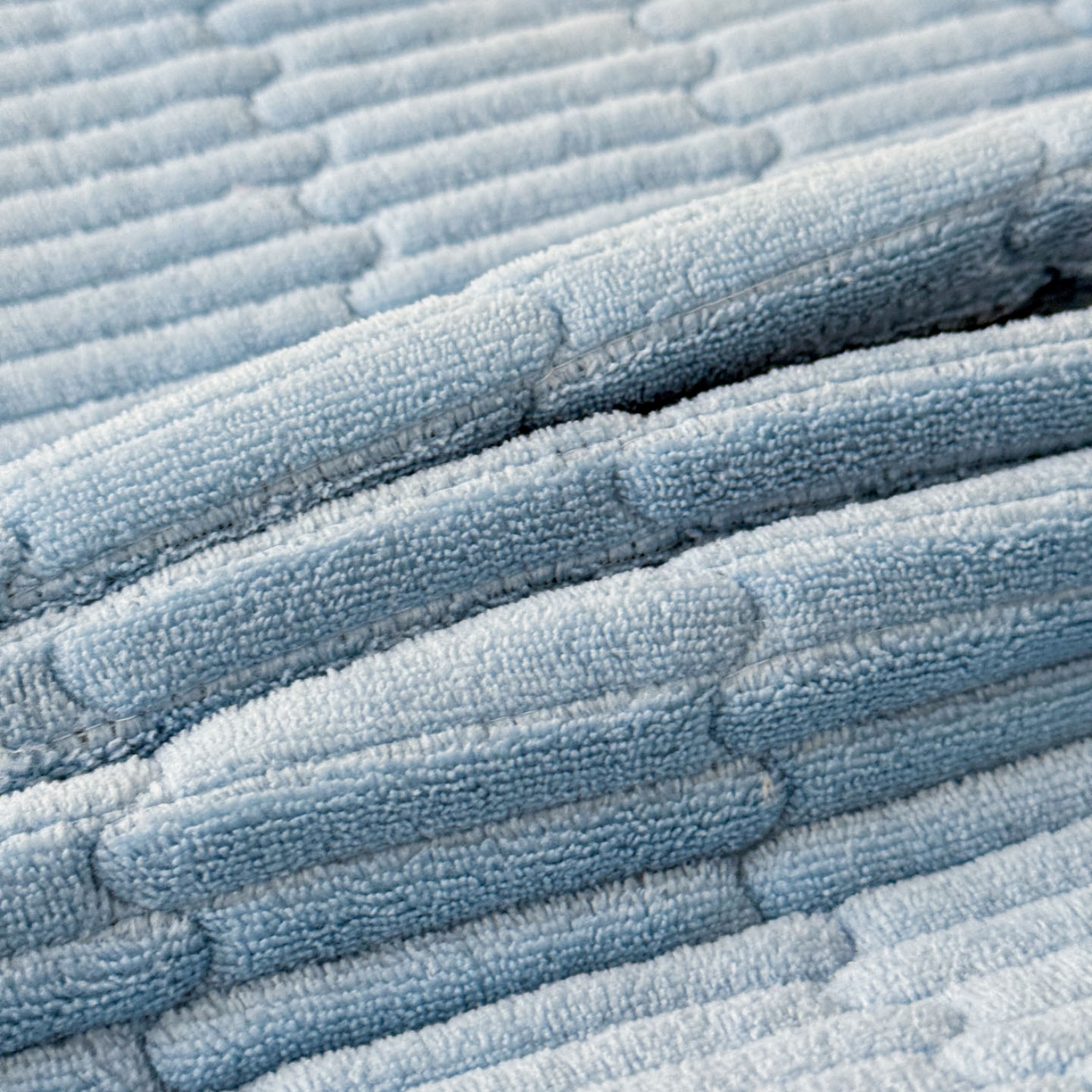 91家纺网 家纺一手货源 找家纺 恒尚居 2026新款纯棉牛奶绒双拼床垫双面两用床褥垫夹棉床盖床褥垫-冬款四季通用-系列一 大格蓝灰【A纯棉-B牛奶绒】