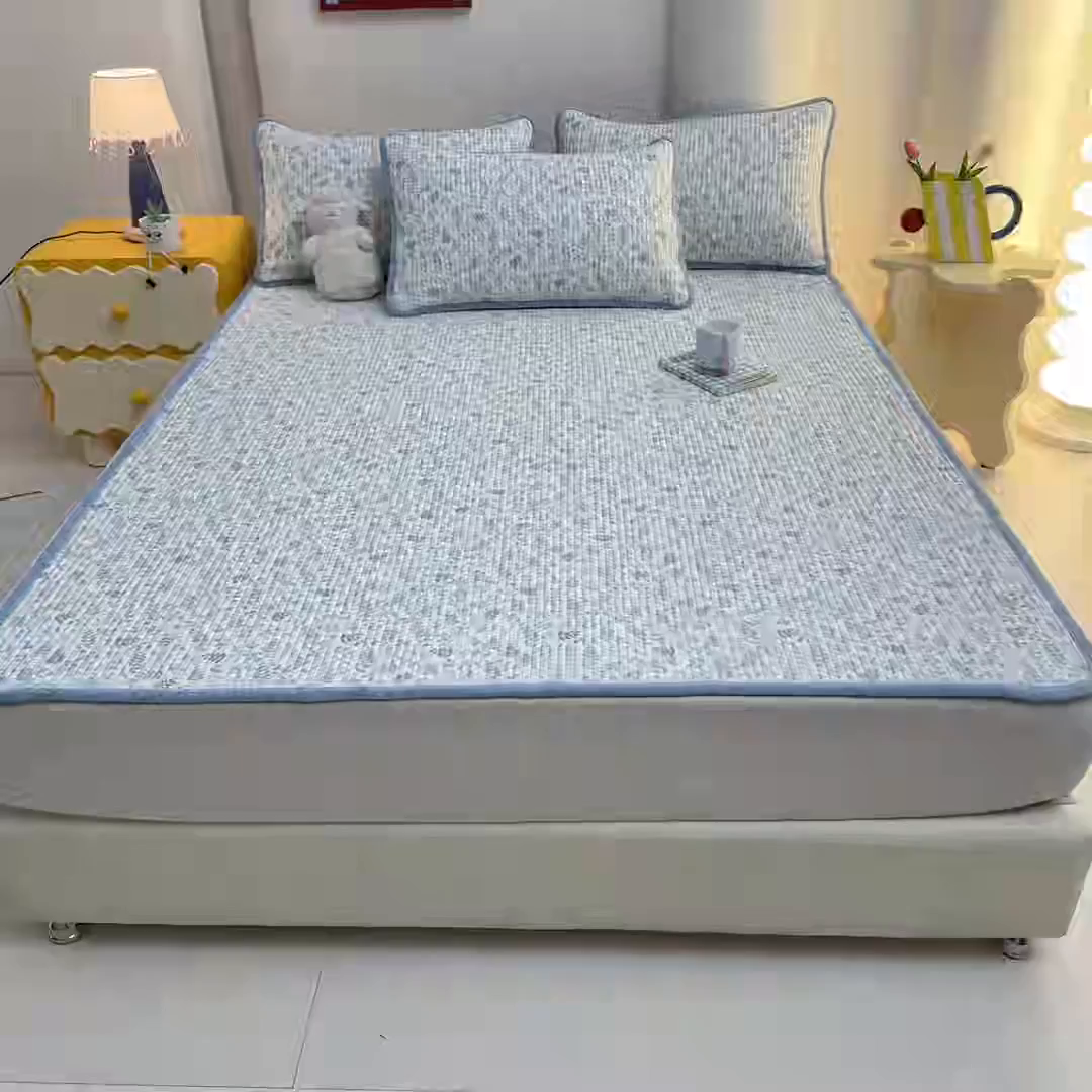 91家纺网 家纺一手货源 找家纺 恒尚居 2026新款纯棉牛奶绒双拼床垫双面两用床褥垫夹棉床盖床褥垫-冬款四季通用-系列一 绿野仙踪【A纯棉-B牛奶绒】