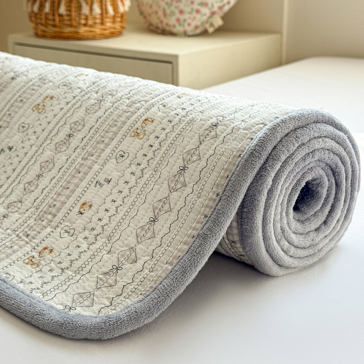 91家纺网 家纺一手货源 找家纺 恒尚居 2026新款纯棉牛奶绒双拼床垫双面两用床褥垫夹棉床盖床褥垫-冬款四季通用-系列一 甜茶学院【A纯棉-B牛奶绒】