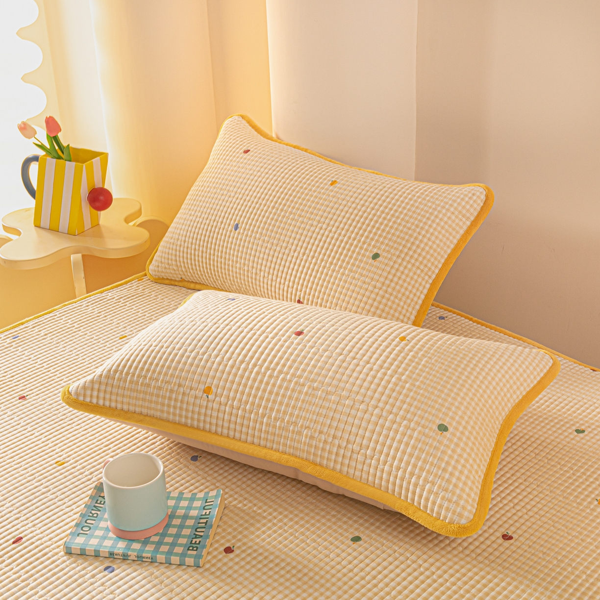 91家纺网 家纺一手货源 找家纺 恒尚居 2026新款纯棉牛奶绒双拼床垫双面两用床褥垫夹棉床盖床褥垫-冬款四季通用-系列一 雨果【A纯棉-B牛奶绒】