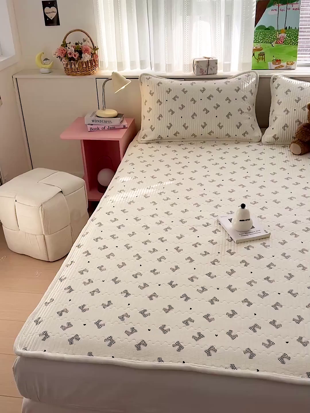 91家纺网 家纺一手货源 找家纺 （总）恒尚居 2026新款纯棉牛奶绒双拼床垫双面两用床褥垫夹棉床盖床褥垫-冬款四季通用-系列二