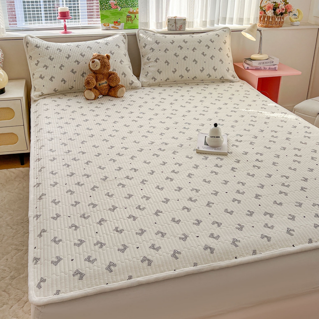 91家纺网 家纺一手货源 找家纺 （总）恒尚居 2026新款纯棉牛奶绒双拼床垫双面两用床褥垫夹棉床盖床褥垫-冬款四季通用-系列二