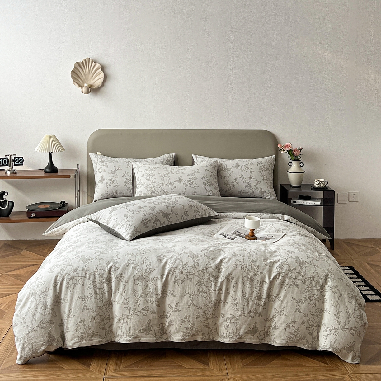 91家纺网 家纺一手货源 找家纺 （总）锦彩家居 2026新款全棉色织三层大提花四件套-花漫辞系列（提供买家秀）