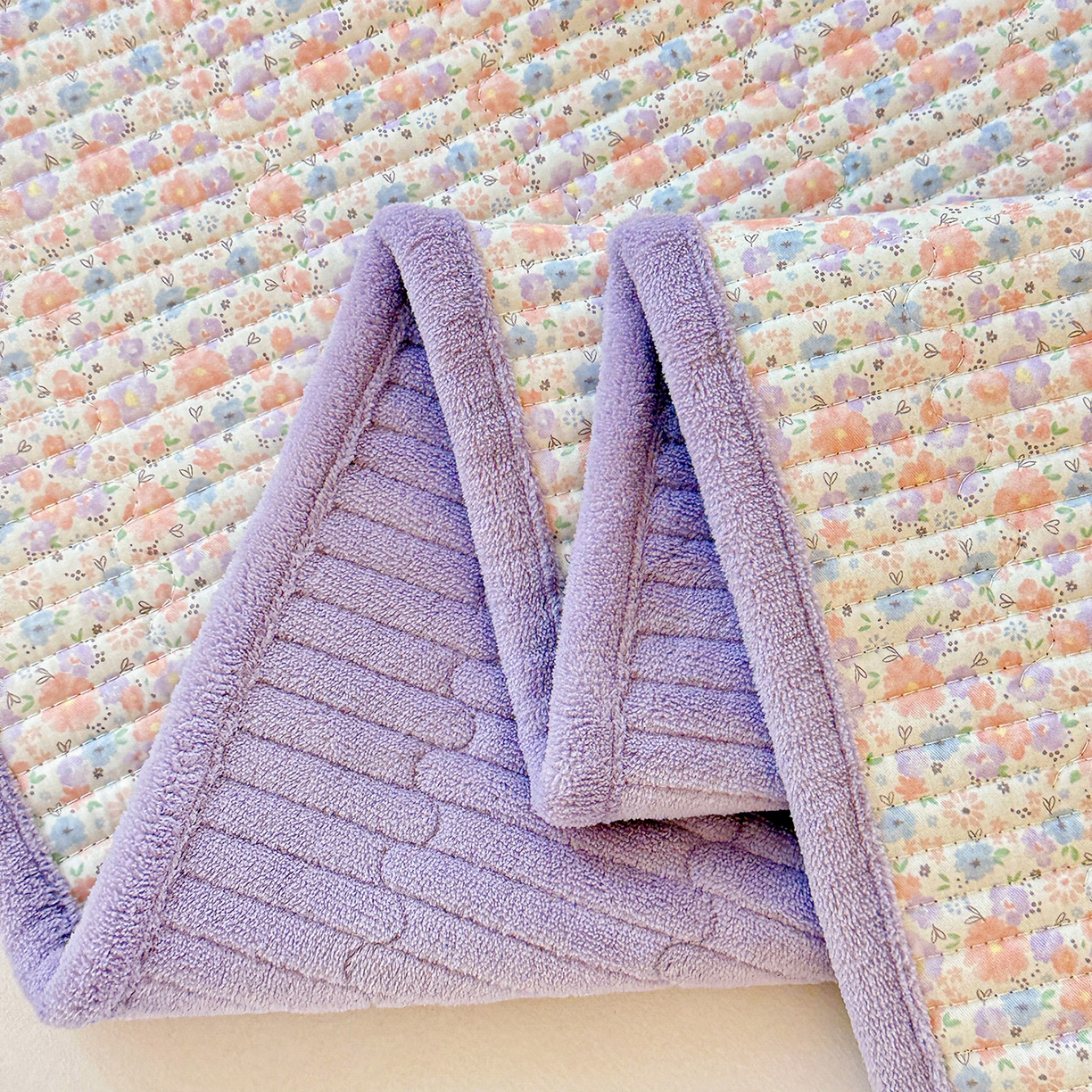 91家纺网 家纺一手货源 找家纺 恒尚居 2026新款纯棉牛奶绒双拼床垫双面两用床褥垫夹棉床盖床褥垫-冬款四季通用-系列二 初梦【A纯棉-B牛奶绒】