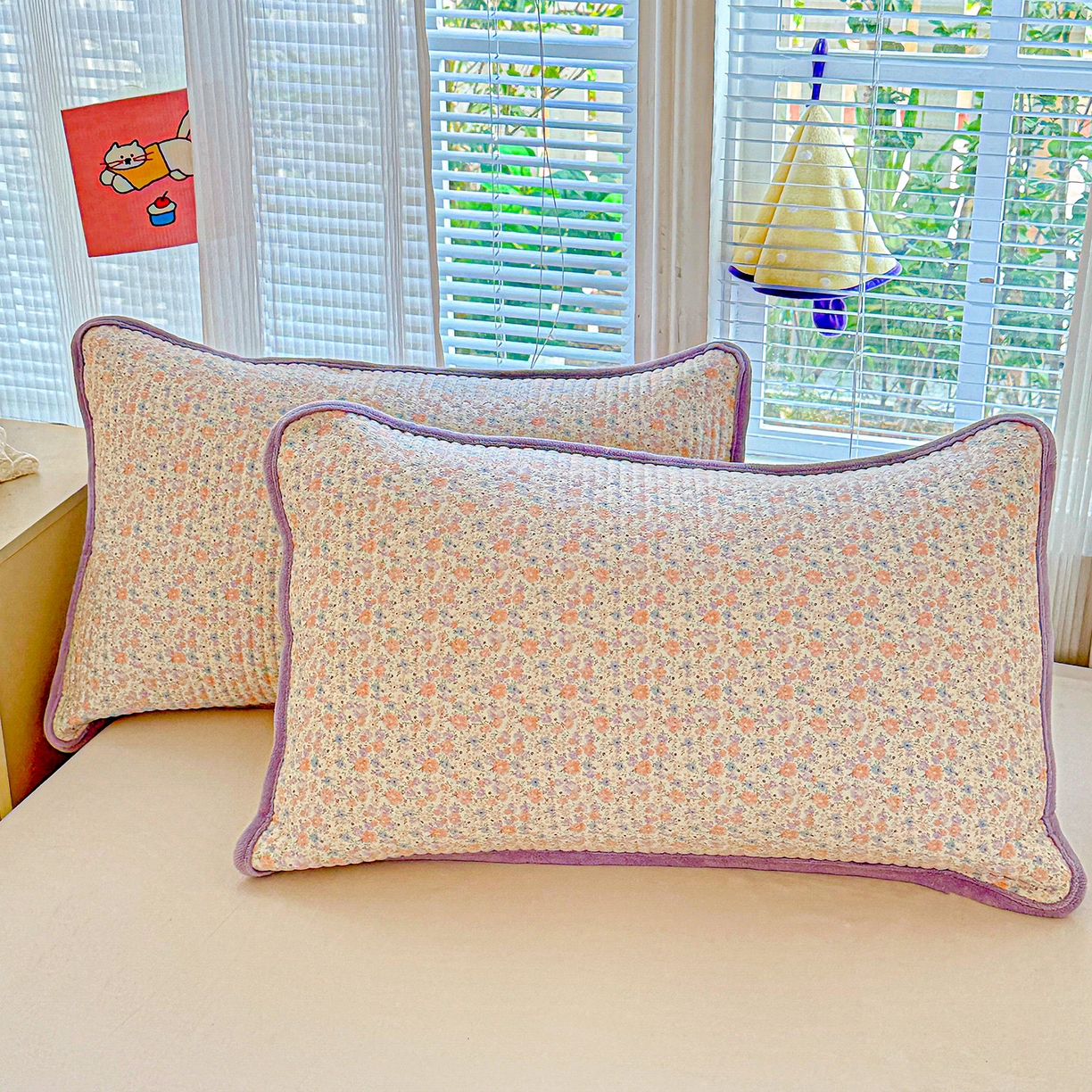 91家纺网 家纺一手货源 找家纺 恒尚居 2026新款纯棉牛奶绒双拼床垫双面两用床褥垫夹棉床盖床褥垫-冬款四季通用-系列二 初梦【A纯棉-B牛奶绒】