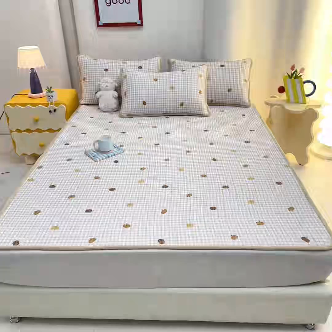 91家纺网 家纺一手货源 找家纺 恒尚居 2026新款纯棉牛奶绒双拼床垫双面两用床褥垫夹棉床盖床褥垫-冬款四季通用-系列二 南瓜奇趣【A纯棉-B牛奶绒】