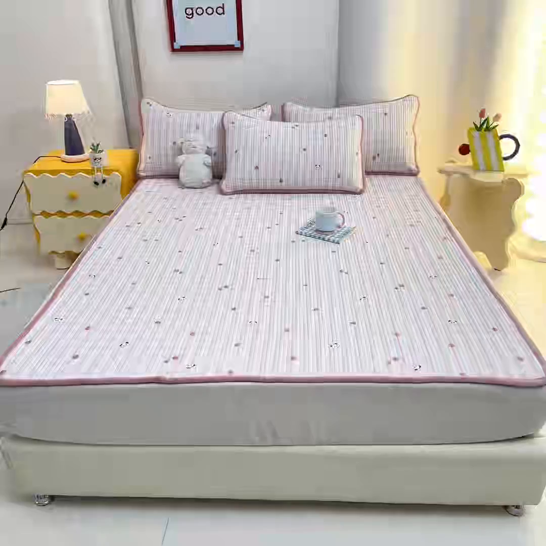 91家纺网 家纺一手货源 找家纺 恒尚居 2026新款纯棉牛奶绒双拼床垫双面两用床褥垫夹棉床盖床褥垫-冬款四季通用-系列二 小欢喜【A纯棉-B牛奶绒】