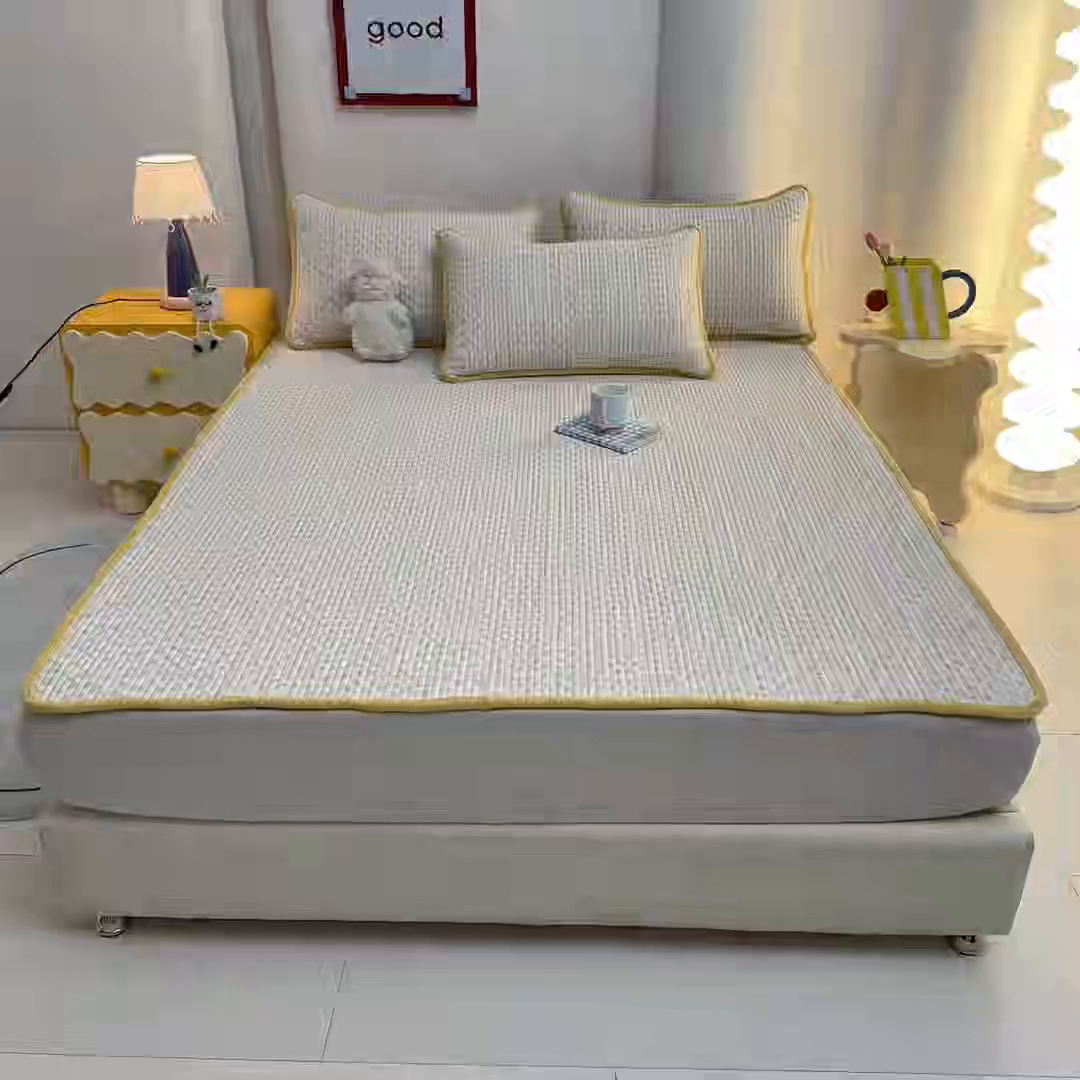 91家纺网 家纺一手货源 找家纺 恒尚居 2026新款纯棉牛奶绒双拼床垫双面两用床褥垫夹棉床盖床褥垫-冬款四季通用-系列二 悦色【A纯棉-B牛奶绒】