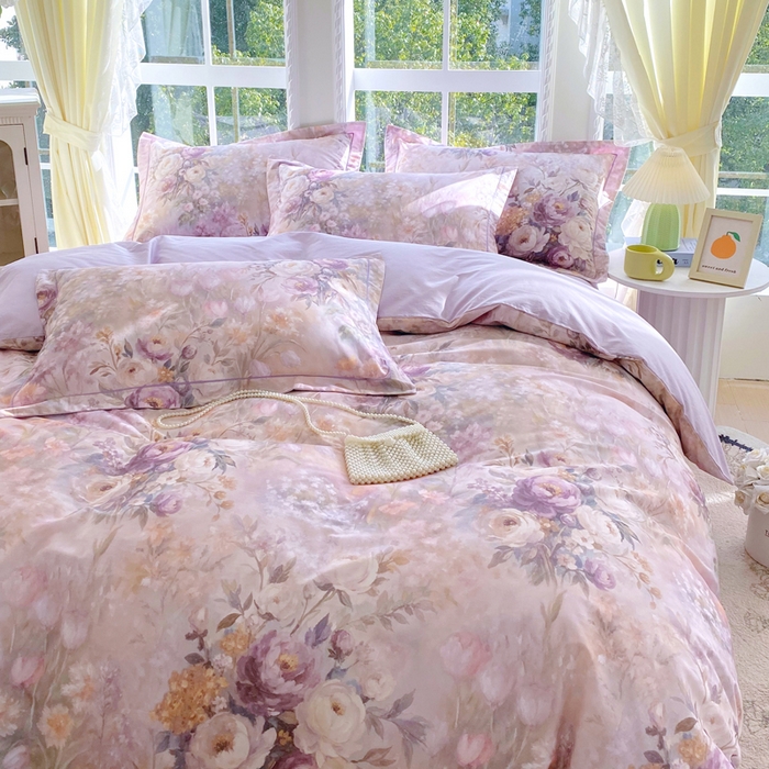 91家纺网 家纺一手货源 找家纺 星期三家纺 2026款1月新款铂金全棉13372四件套 花醒梦回