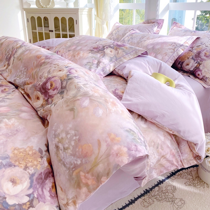 91家纺网 家纺一手货源 找家纺 星期三家纺 2026款1月新款铂金全棉13372四件套 花醒梦回