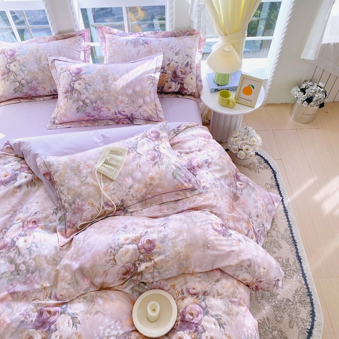 91家纺网 家纺一手货源 找家纺 星期三家纺 2026款1月新款铂金全棉13372四件套 花醒梦回