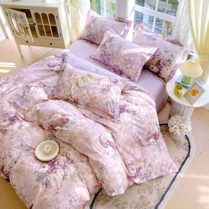 91家纺网 家纺一手货源 找家纺 星期三家纺 2026款1月新款铂金全棉13372四件套 花醒梦回