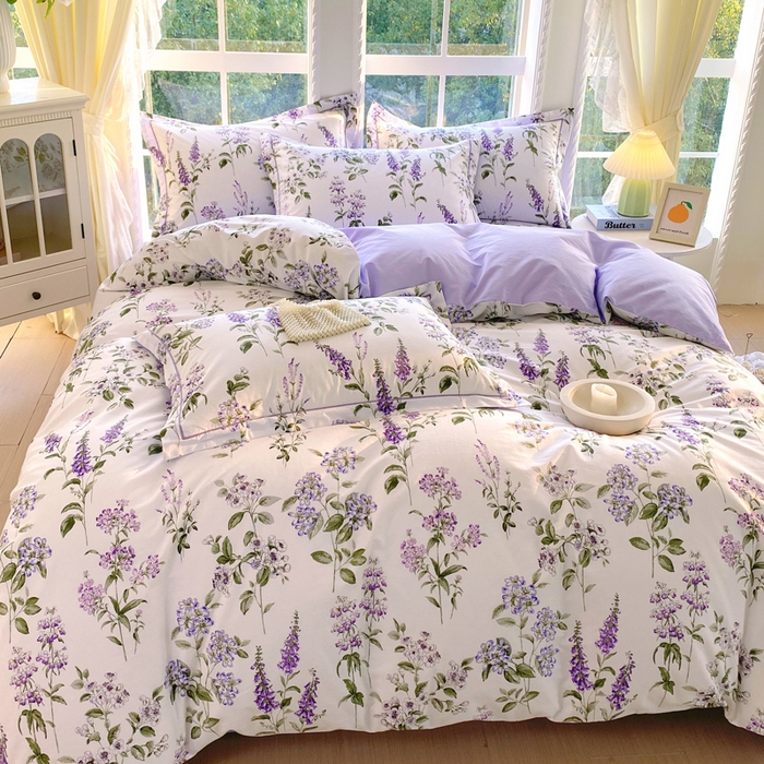 91家纺网 家纺一手货源 找家纺 星期三家纺 2026款1月新款铂金全棉13372四件套 漫花