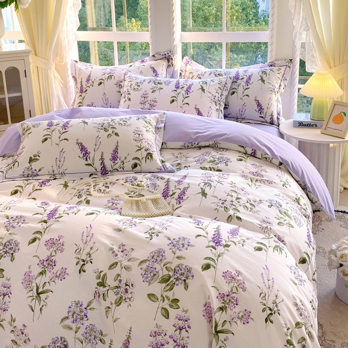 91家纺网 家纺一手货源 找家纺 星期三家纺 2026款1月新款铂金全棉13372四件套 漫花