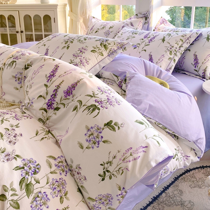 91家纺网 家纺一手货源 找家纺 星期三家纺 2026款1月新款铂金全棉13372四件套 漫花