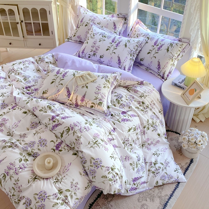 91家纺网 家纺一手货源 找家纺 星期三家纺 2026款1月新款铂金全棉13372四件套 漫花