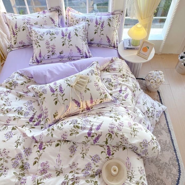 91家纺网 家纺一手货源 找家纺 星期三家纺 2026款1月新款铂金全棉13372四件套 漫花