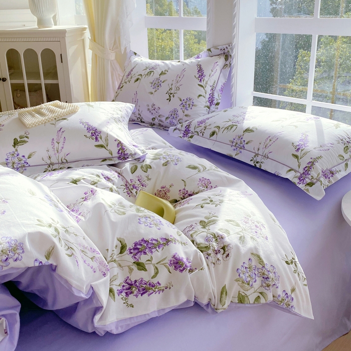 91家纺网 家纺一手货源 找家纺 星期三家纺 2026款1月新款铂金全棉13372四件套 漫花