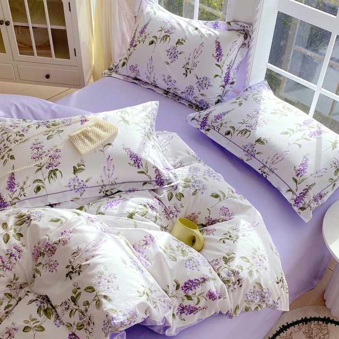 91家纺网 家纺一手货源 找家纺 星期三家纺 2026款1月新款铂金全棉13372四件套 漫花