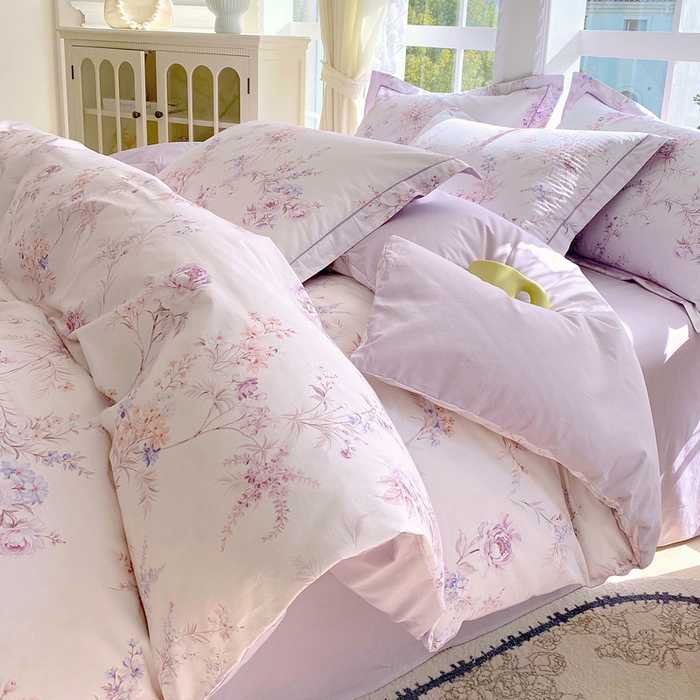 星期三家纺 2026款1月新款铂金全棉13372四件套 墨潮