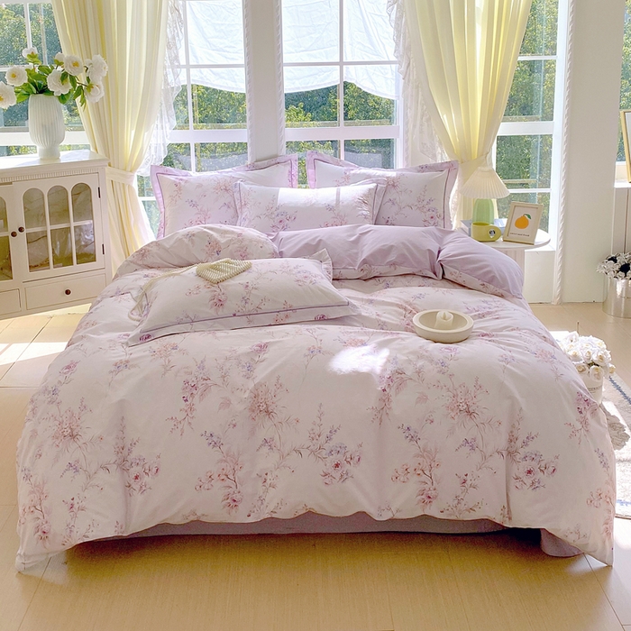 91家纺网 家纺一手货源 找家纺 星期三家纺 2026款1月新款铂金全棉13372四件套 墨潮