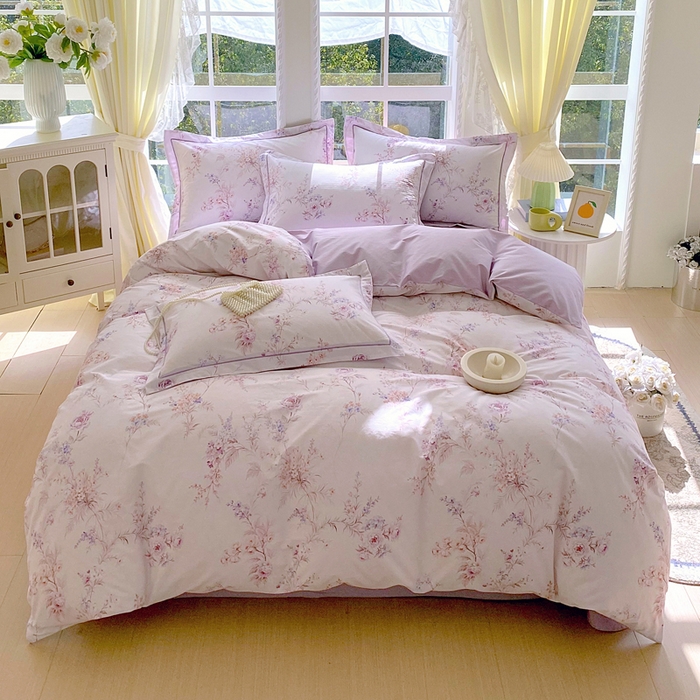 91家纺网 家纺一手货源 找家纺 星期三家纺 2026款1月新款铂金全棉13372四件套 墨潮