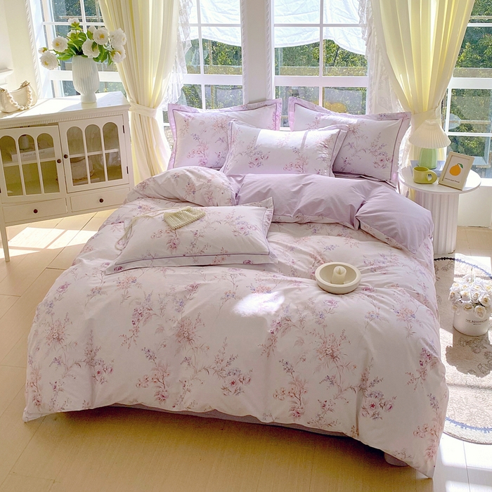 91家纺网 家纺一手货源 找家纺 星期三家纺 2026款1月新款铂金全棉13372四件套 墨潮