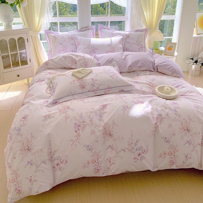 91家纺网 家纺一手货源 找家纺 星期三家纺 2026款1月新款铂金全棉13372四件套 墨潮