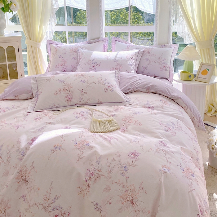 91家纺网 家纺一手货源 找家纺 星期三家纺 2026款1月新款铂金全棉13372四件套 墨潮