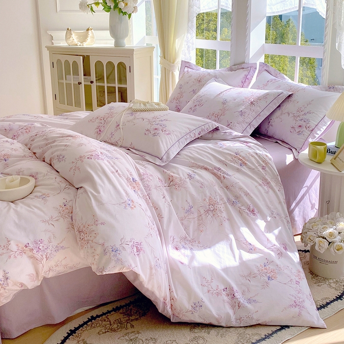 91家纺网 家纺一手货源 找家纺 星期三家纺 2026款1月新款铂金全棉13372四件套 墨潮