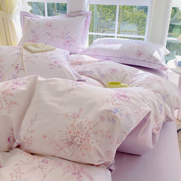 91家纺网 家纺一手货源 找家纺 星期三家纺 2026款1月新款铂金全棉13372四件套 墨潮