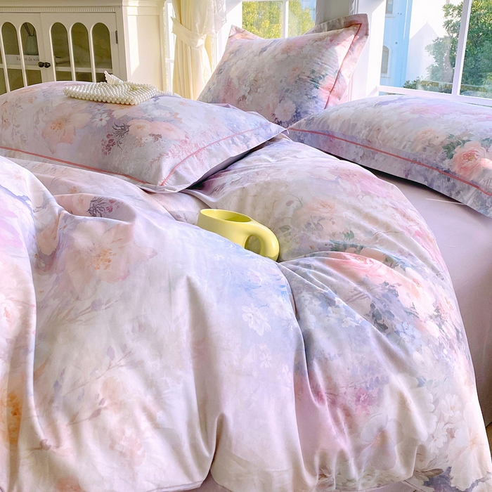 91家纺网 家纺一手货源 找家纺 星期三家纺 2026款1月新款铂金全棉13372四件套 清溪之森