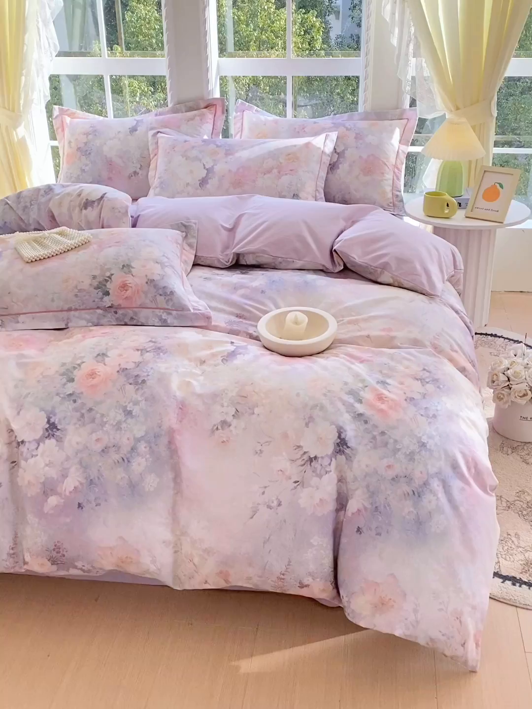 91家纺网 家纺一手货源 找家纺 星期三家纺 2026款1月新款铂金全棉13372四件套 清溪之森