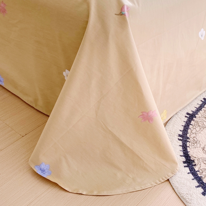 91家纺网 家纺一手货源 找家纺 星期三家纺 2026款1月新款铂金全棉13372四件套 星野花语-兰