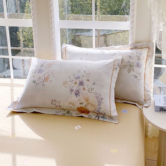 91家纺网 家纺一手货源 找家纺 星期三家纺 2026款1月新款铂金全棉13372四件套 星野花语-兰