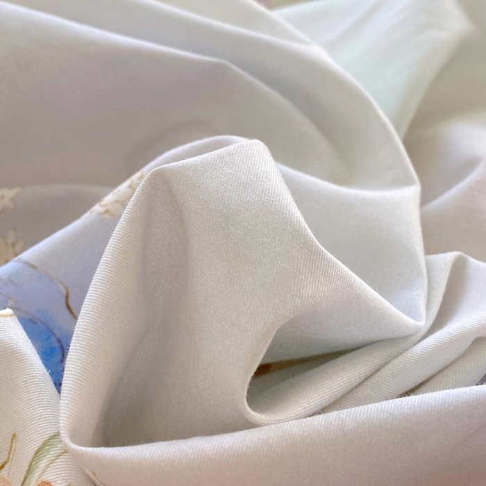 91家纺网 家纺一手货源 找家纺 星期三家纺 2026款1月新款铂金全棉13372四件套 星野花语-绿