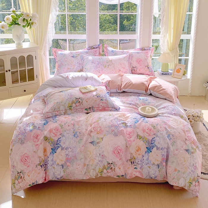 91家纺网 家纺一手货源 找家纺 星期三家纺 2026款1月新款铂金全棉13372四件套 竹息