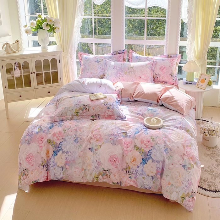 91家纺网 家纺一手货源 找家纺 星期三家纺 2026款1月新款铂金全棉13372四件套 竹息